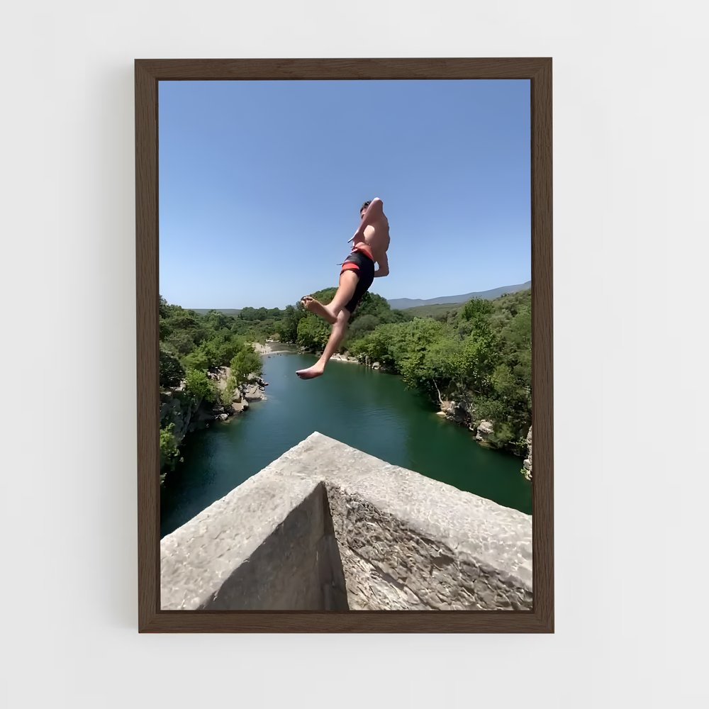 Poster Cliff diving oser – affiche Plongeon de falaise (vue 5)
